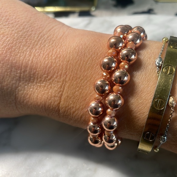 Rose gold hematite bracelets in 7” - Picture 5 of 6